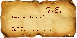 Tenczer Euniké névjegykártya